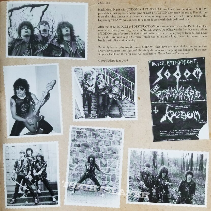 Sodom &#039; In The Sign Of Evil &#039; Original Vinyl EP + Promotional Ad