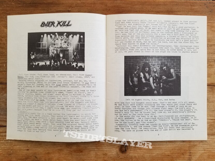 Overkill Over Kill &#039; Feel The Fire &#039; Original Vinyl LP + Promotional / Tour Poster + Ads