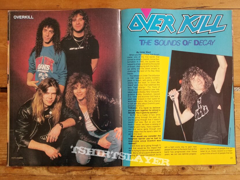 Overkill Over Kill &#039; The Years Of Decay &#039; Original Vinyl LP + Promotional Poster