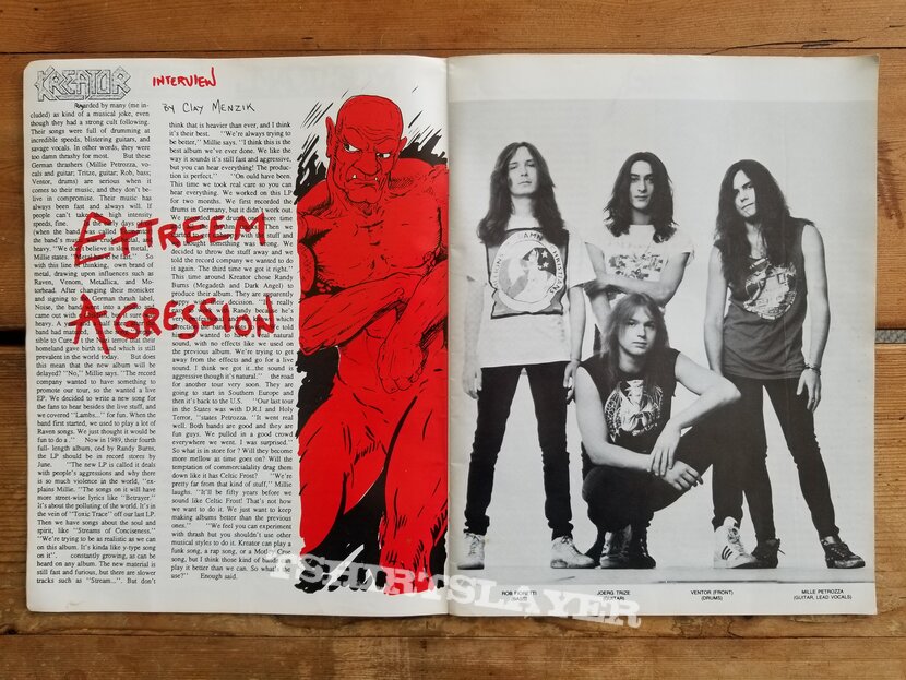 Kreator &#039; Extreme Aggression &#039; Original Vinyl  LP + Promotional Poster + Ads