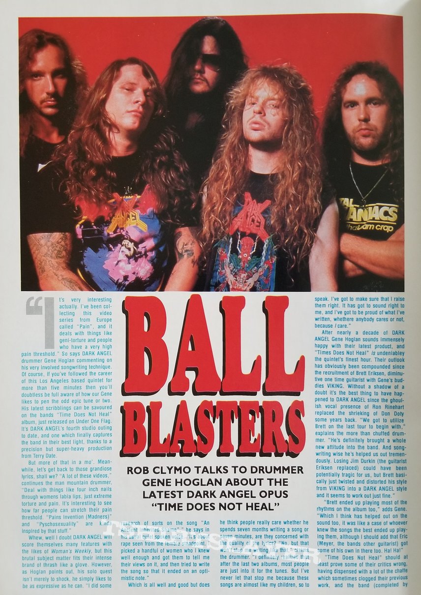 Dark Angel ' Time Does Not Heal ' Original Vinyl LP + Promotional Poster + Ads Dark Angel ' Time Does Not Heal ' Original Vinyl LP + Promotional Poster + Ads