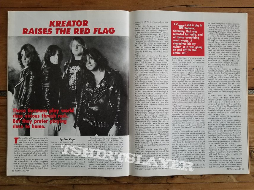 Kreator ' Pleasure To Kill ' Collection
