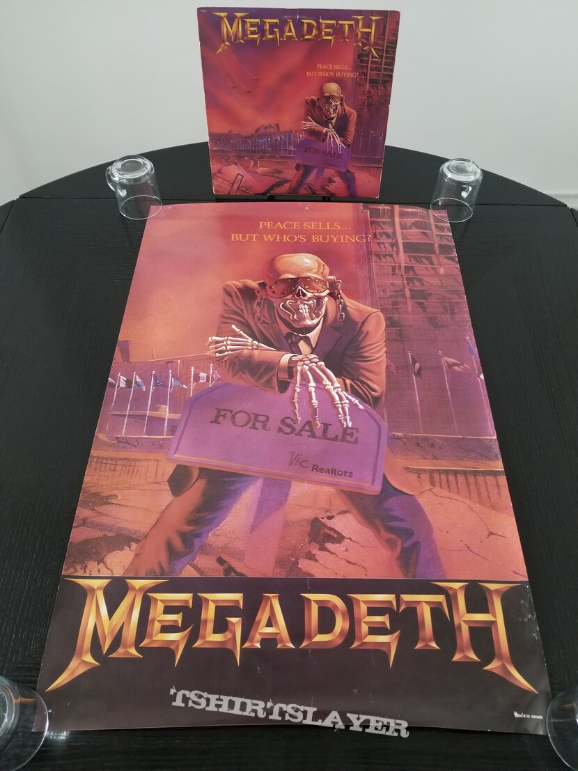 Megadeth &#039; Peace Sells...But Who&#039;s Buying? &#039; Original Vinyl LP + Promotional Posters + Ads 