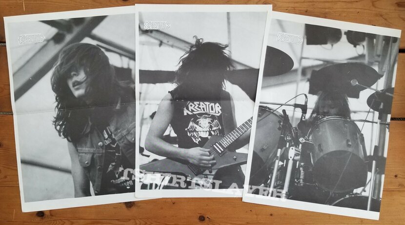 Kreator ' Endless Pain ' Original Vinyl LP + Tribute Poster + Promotional Ads Kreator ' Endless Pain ' Original Vinyl LP + Tribute Poster + Promotional Ads