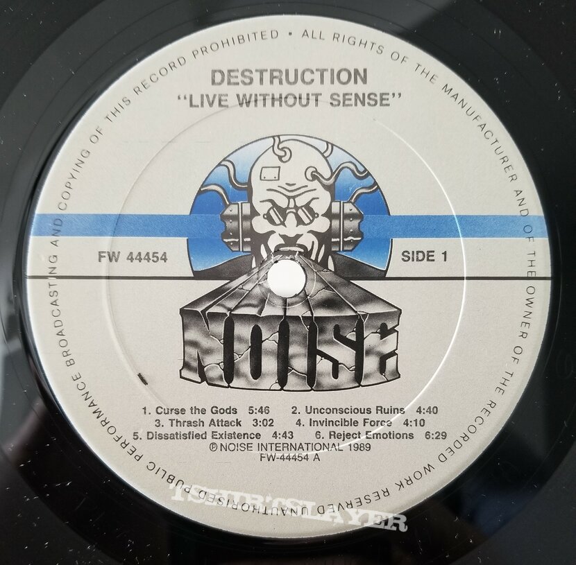 Destruction &#039; Live Without Sense &#039;  Original  Vinyl LP + Promotional Poster + Ads