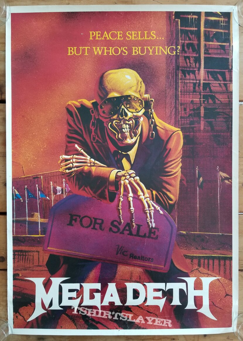 Megadeth &#039; Peace Sells...But Who&#039;s Buying? &#039; Original Vinyl LP + Promotional Posters + Ads 