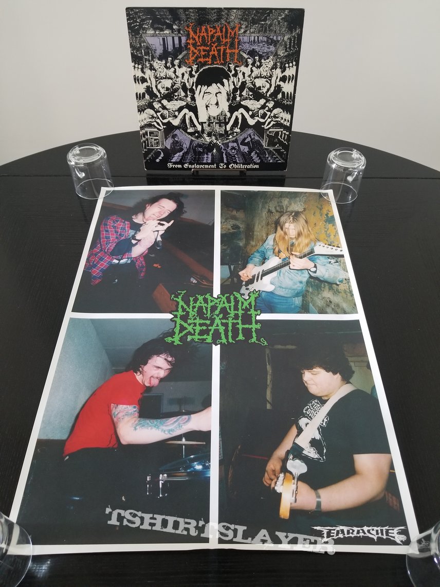 Napalm Death &#039; From Enslavement To Obliteration &#039; Original Vinyl LP + Promotional Posters