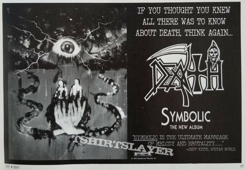 Death &#039;Symbolic&#039; Original Vinyl LP + Posters + Ads