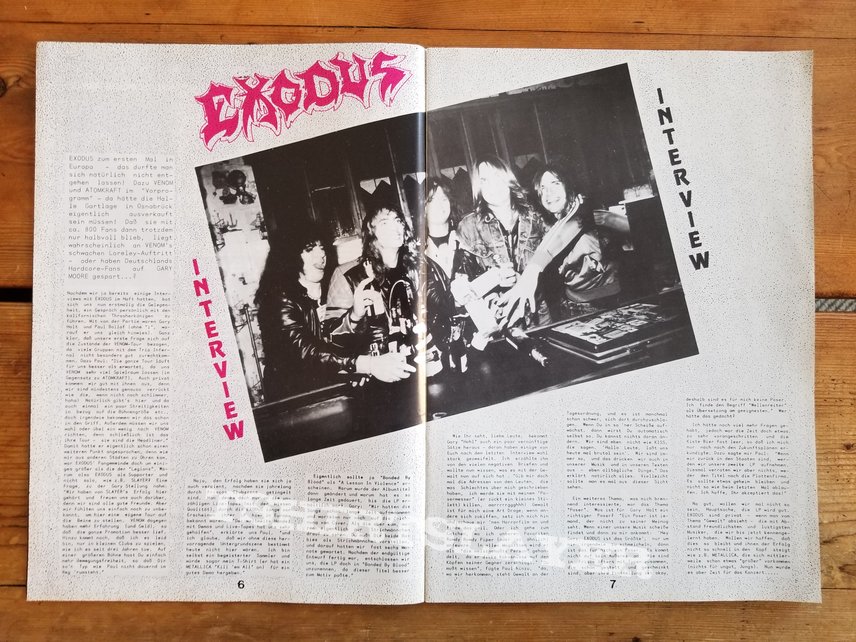Exodus &#039; Bonded By Blood &#039; Original Vinyl LP + Promotional Ads 
