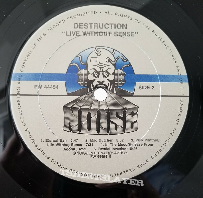 Destruction &#039; Live Without Sense &#039;  Original  Vinyl LP + Promotional Poster + Ads