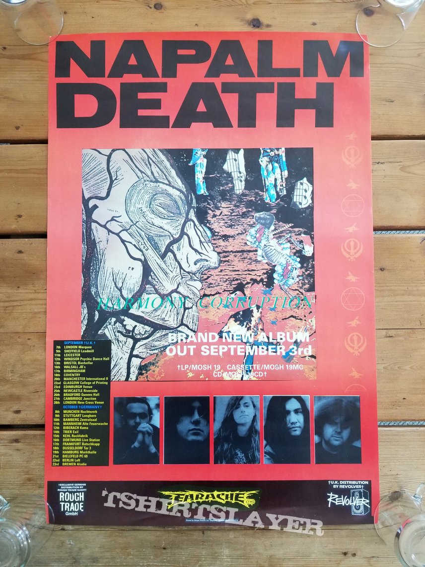 Napalm Death &#039; From Enslavement To Obliteration &#039; Original Vinyl LP + Promotional Posters