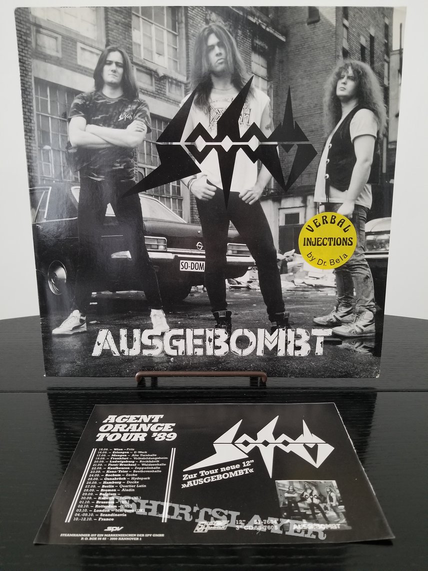 Sodom &#039; Agent Orange &#039; Original Vinyl LP + &#039; Ausgebombt &#039; Original Vinyl EP + EMP Poster + Promotional Ads