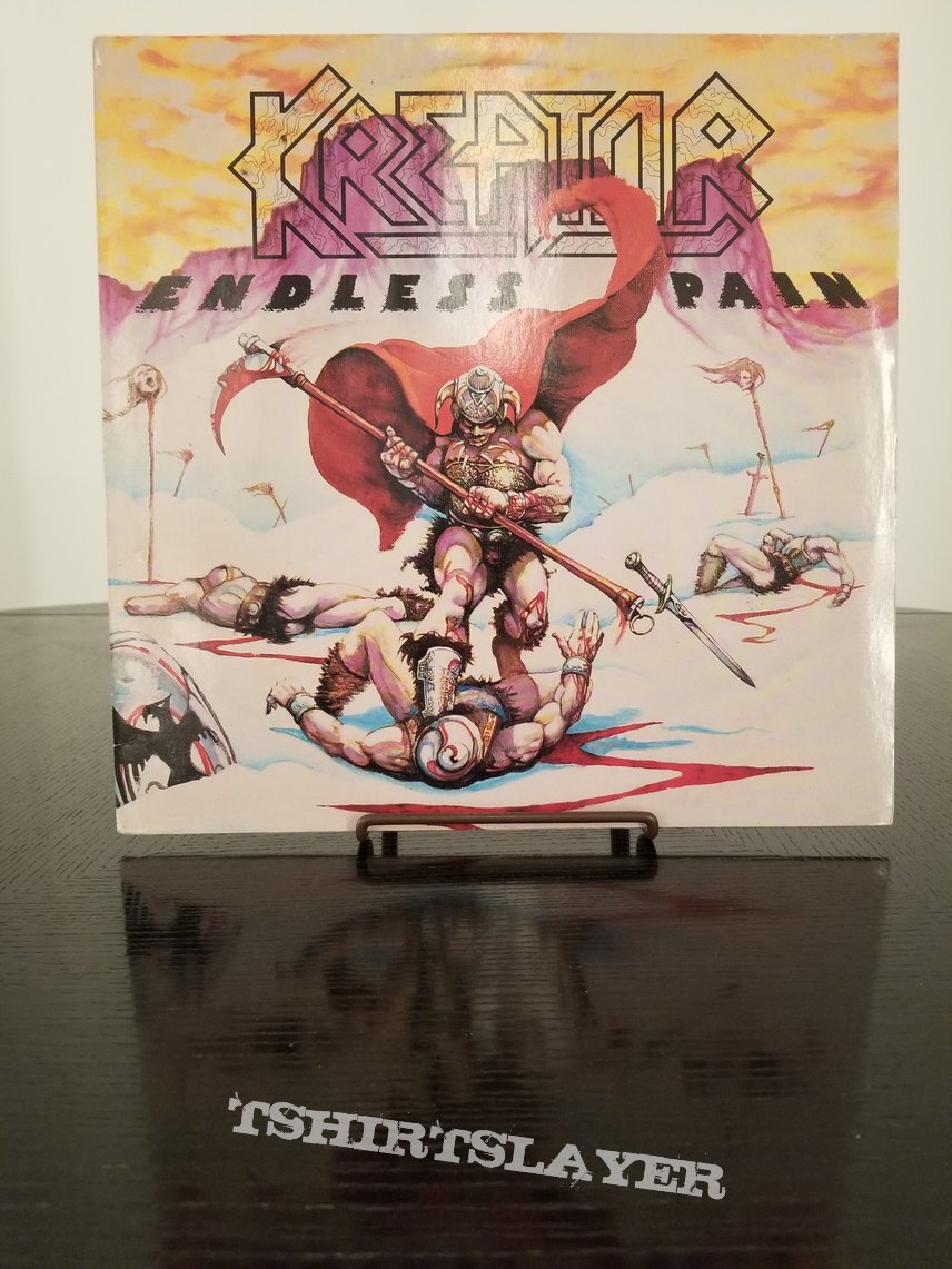 Kreator ' Endless Pain ' Original Vinyl LP + Tribute Poster + Promotional Ads Kreator ' Endless Pain ' Original Vinyl LP + Tribute Poster + Promotional Ads