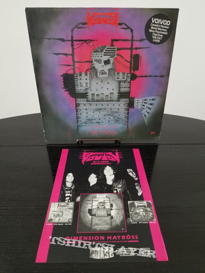 VoiVod &#039; Dimension Hatross &#039; Original Vinyl LP + Concert Bill Poster - Great Artwork By &#039; Away &#039; + Promotional Ads