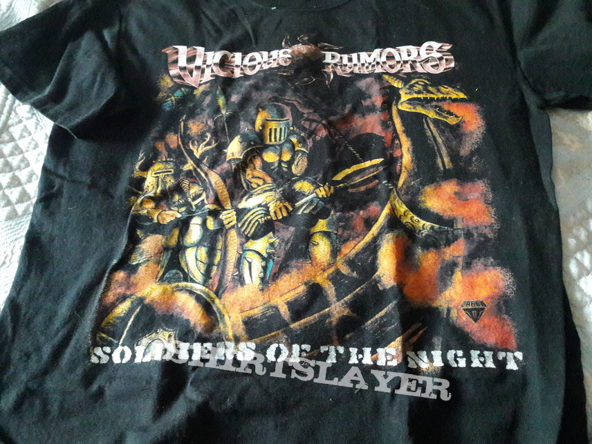 Vicious Rumors soldiers of the night t-shirt L size 