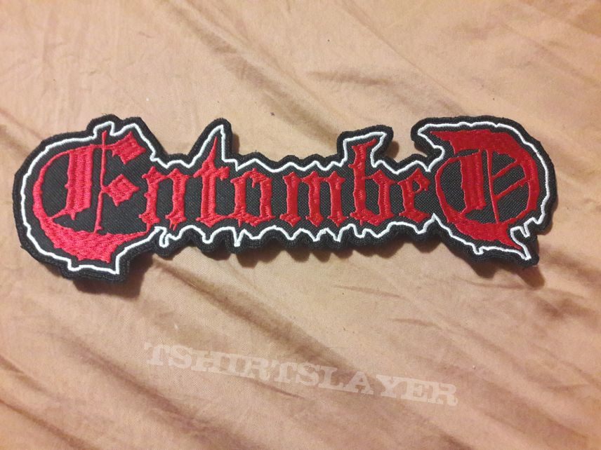 Entombed back Shaped logo patch 