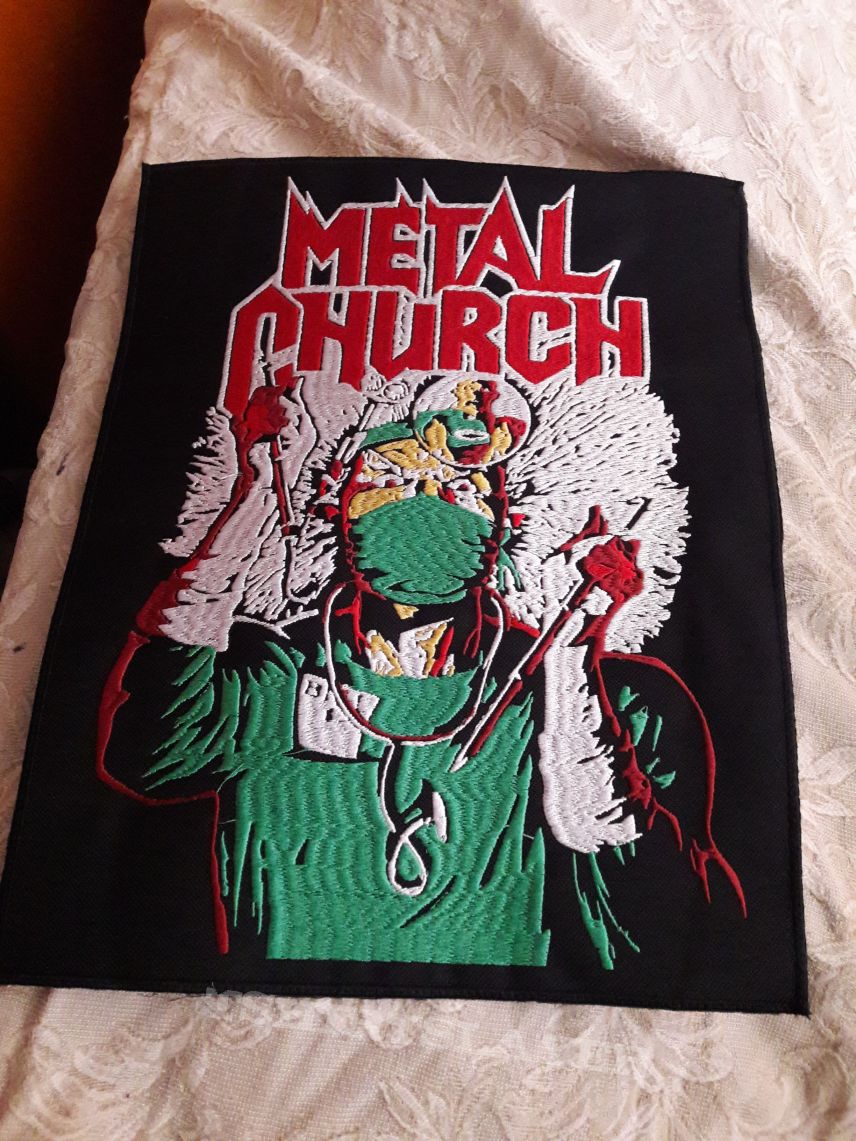 Metal Church fake healer back patch