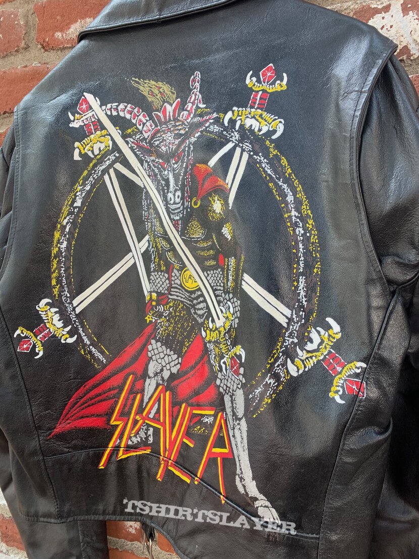 Slayer - Show No Mercy Hand Painted Leather Motorcycle Jacket