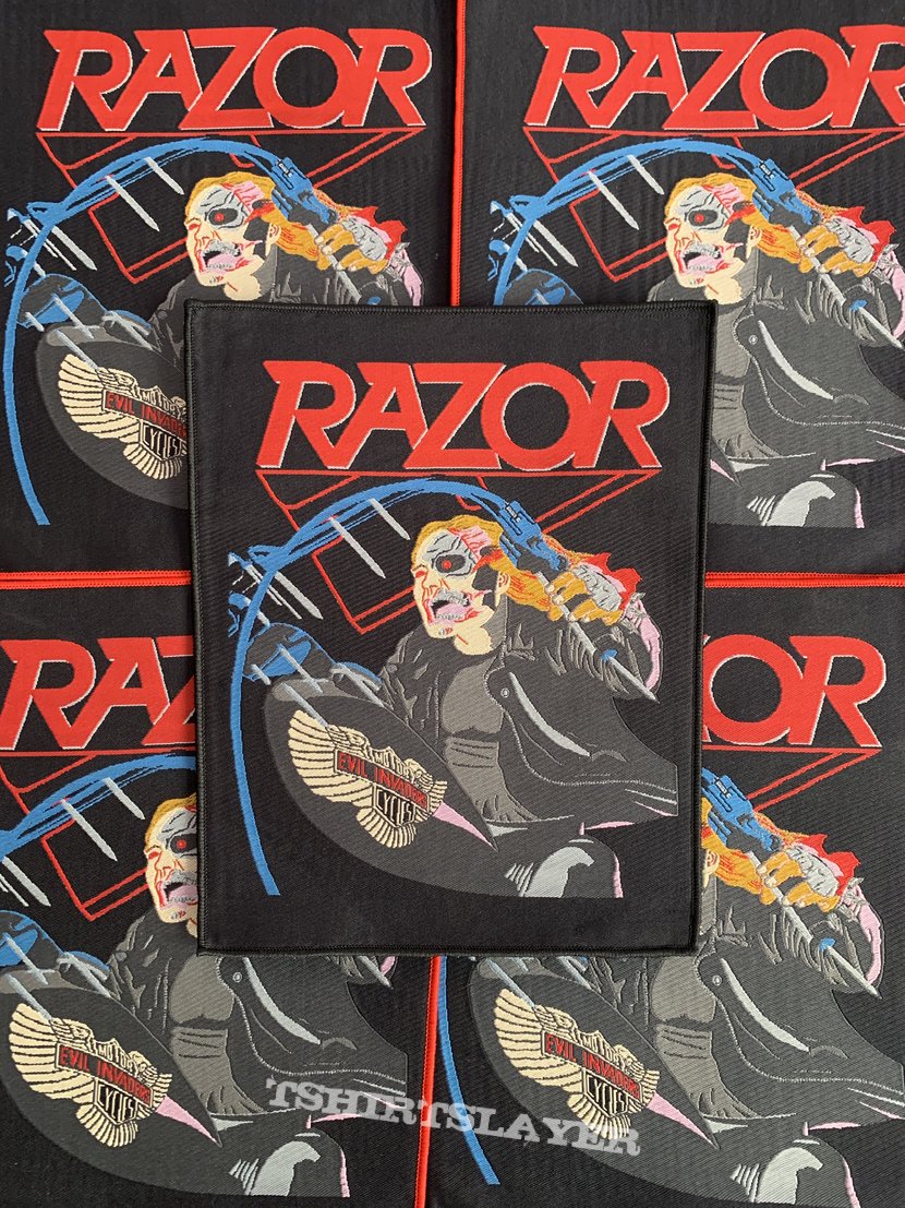 RAZOR Evil Invaders woven back patch