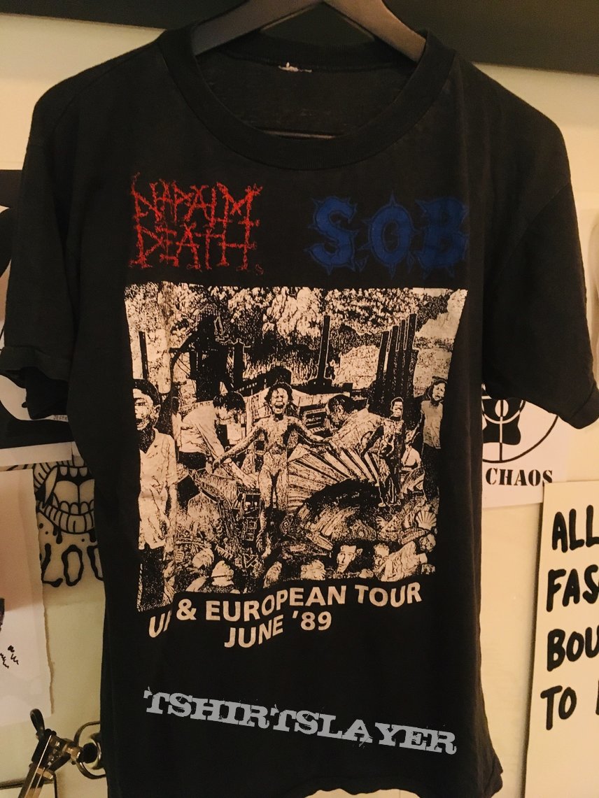 まとめ買いでお得 激レア 80s 89年 NAPALM DEATH SOB ツアー Tシャツ