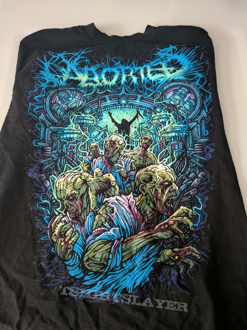 Aborted - Blue Zombie Horde Design T-shirt