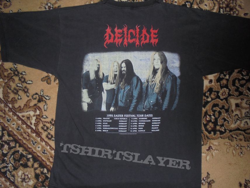  Deicide-&quot;Once upon...&quot; orig. Tour-shirt 1995 Easter Festival Size: L / XL