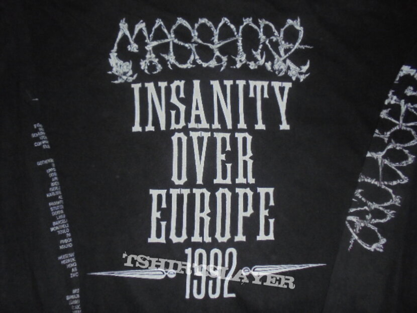 Massacre Insanity over europe 1992-ss &amp; LS XL