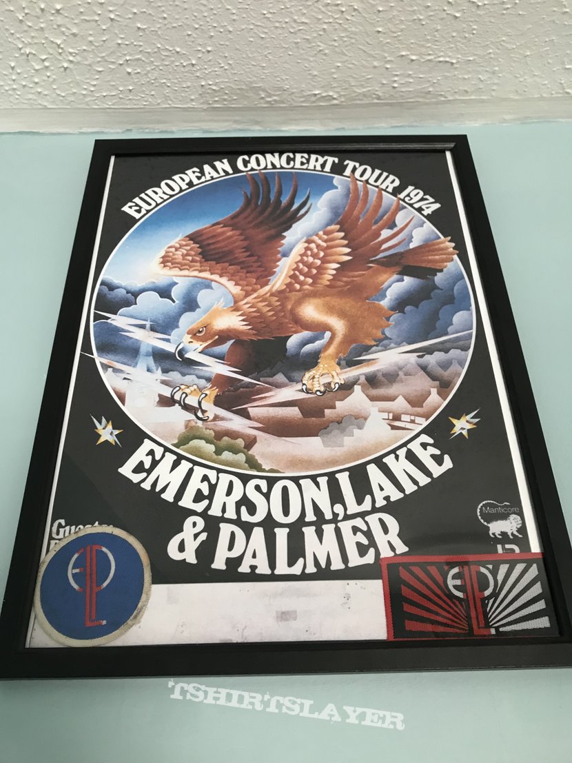 Emerson Lake And Palmer ELP - 1974 Tour Poster and Patches