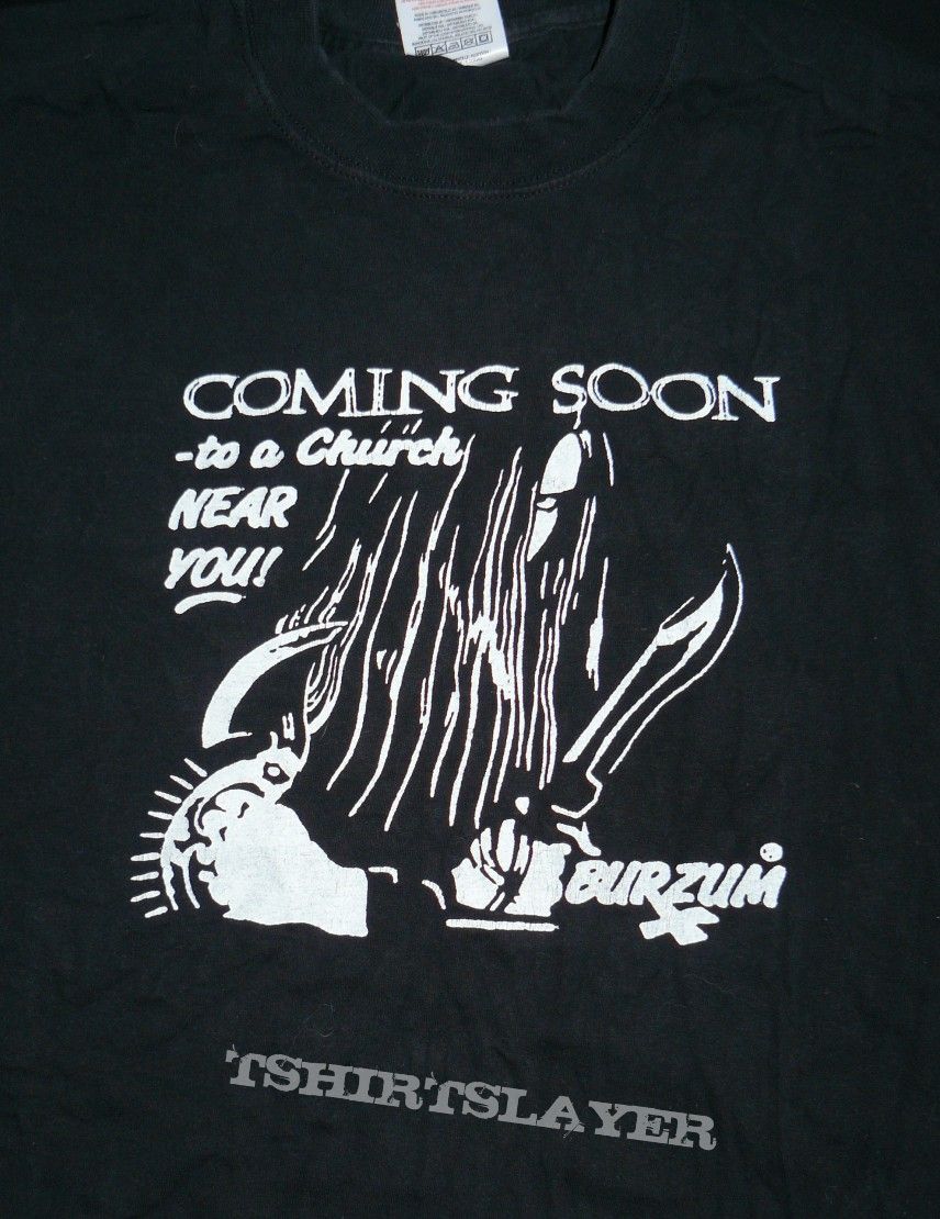 Burzum , coming soon... to a church near you shirt XL