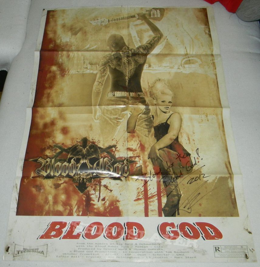 Blood God - No brains, but balls - Promo poster