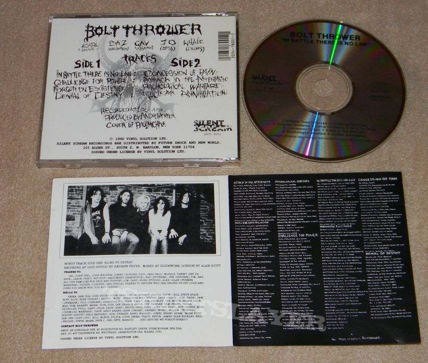 Bolt Thrower - In battle there is no law - orig.Firstpress CD