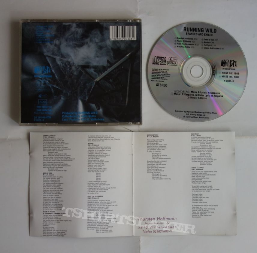 Running Wild - Branded and exiled - CD