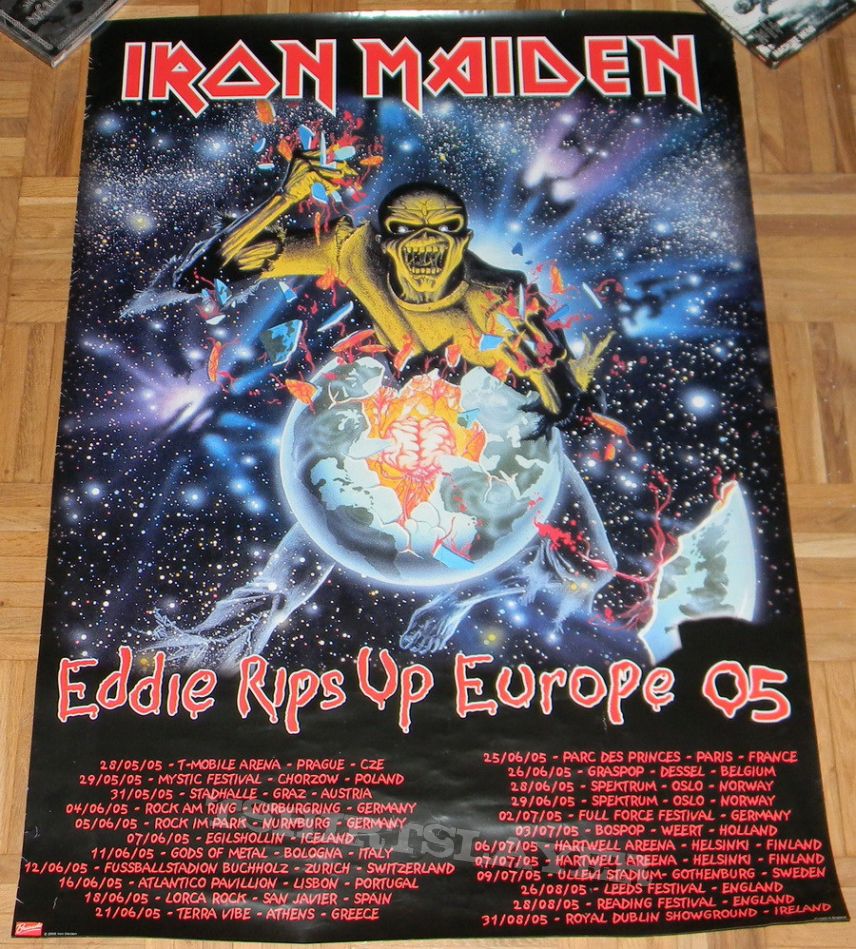 Iron Maiden - Eddie rips up europe '05 - Tourposter | TShirtSlayer ...