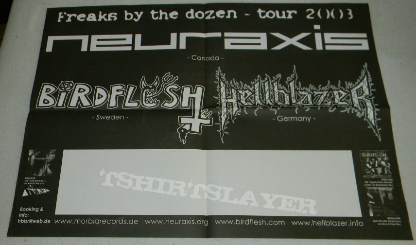 Tourposter - Neuraxis, Birdflesh, Hellblazer