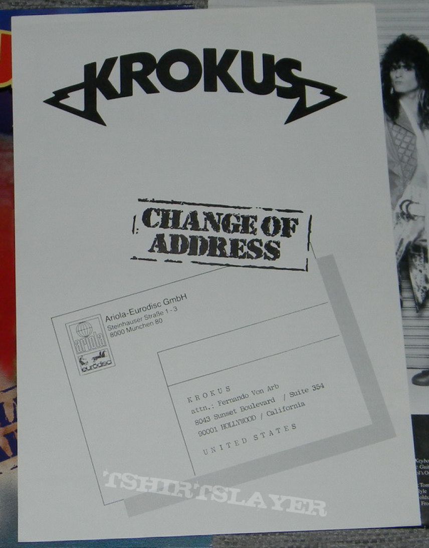 Krokus - Change of address - orig.Firstpress LP