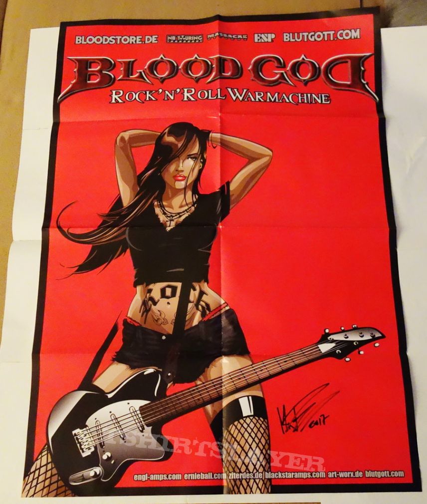 Blood God - Rock&#039;n&#039;Roll Warmachine - signed Poster