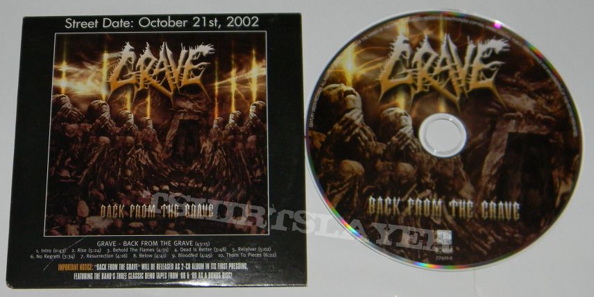 Grave - Back from the grave - Promo CD