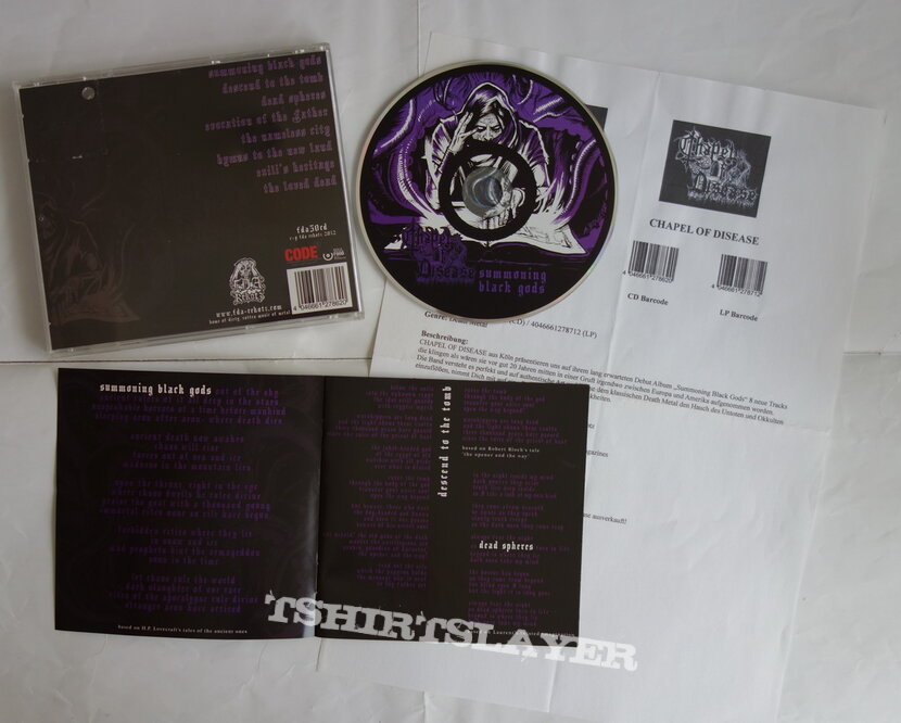 Chapel Of Disease ‎– Summoning Black Gods - Full case Promo CD