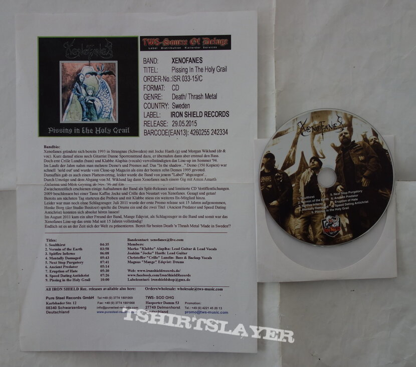 Xenofanes – Pissing In The Holy Grail - Promo CD