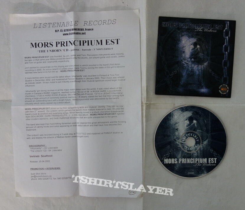 Mors Principium Est – The Unborn - Promo CD