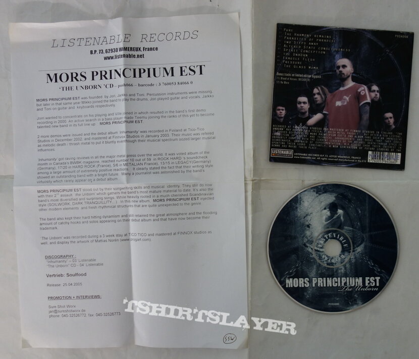 Mors Principium Est – The Unborn - Promo CD
