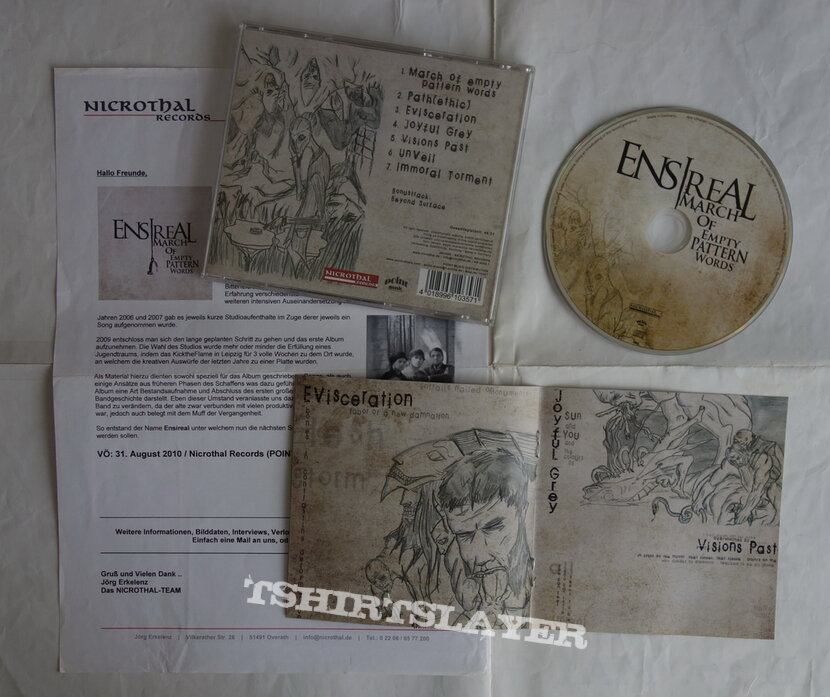 Ensireal – March Of Empty Pattern Words - Full case promo CD
