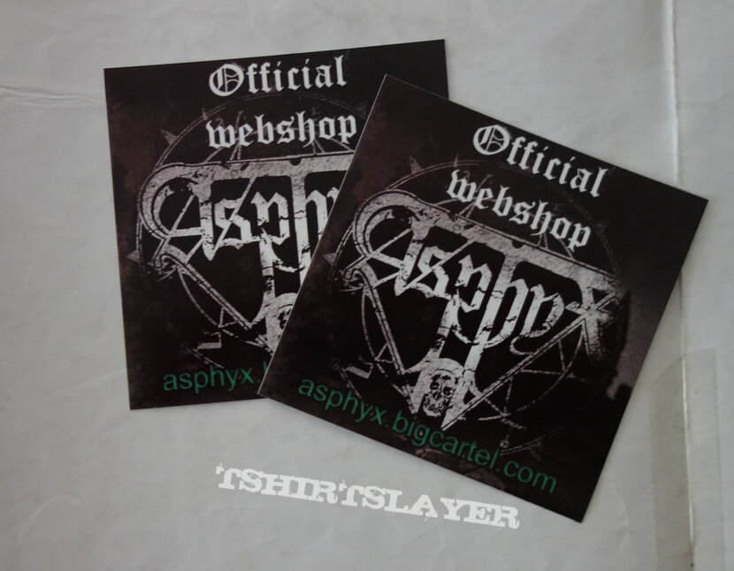 Asphyx - Promo sticker for their new Webshop