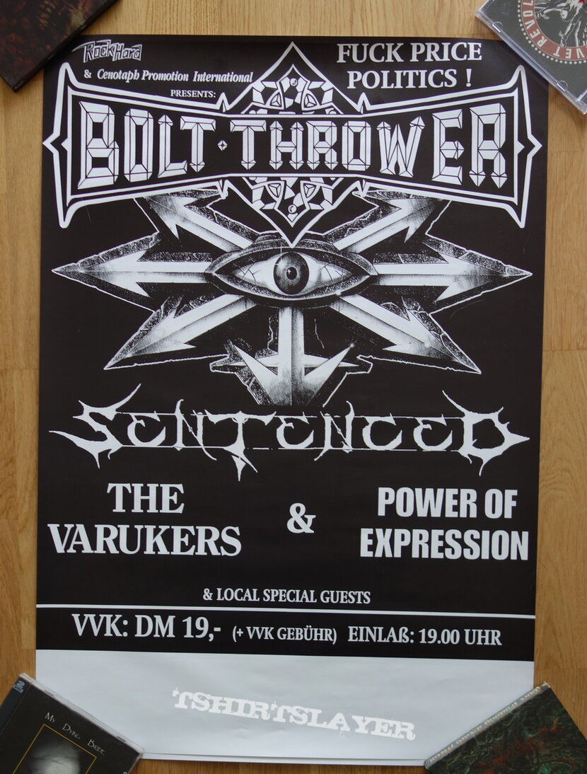 Bolt Thrower - Fuck price politics! Tour 1996 Poster