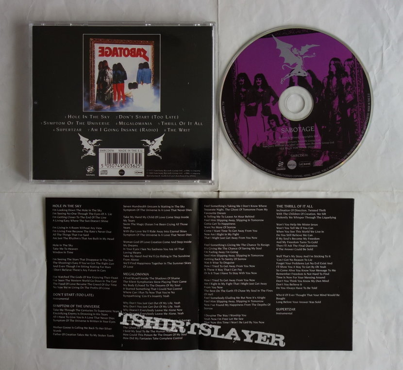 Black Sabbath - Sabotage - Re-release CD