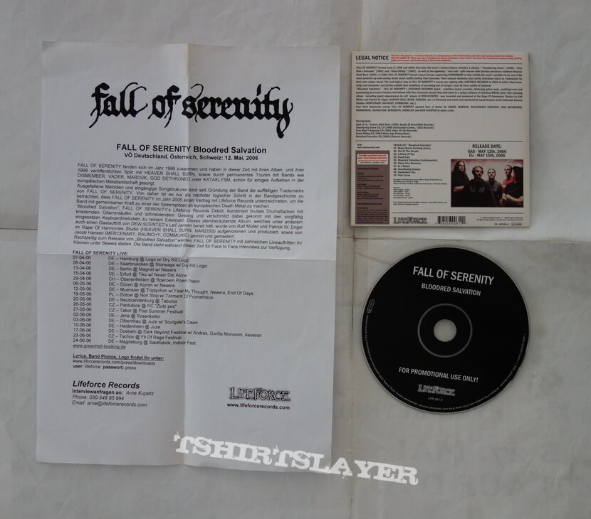 Fall of Serenity - Bloodred salvation - Promo CD