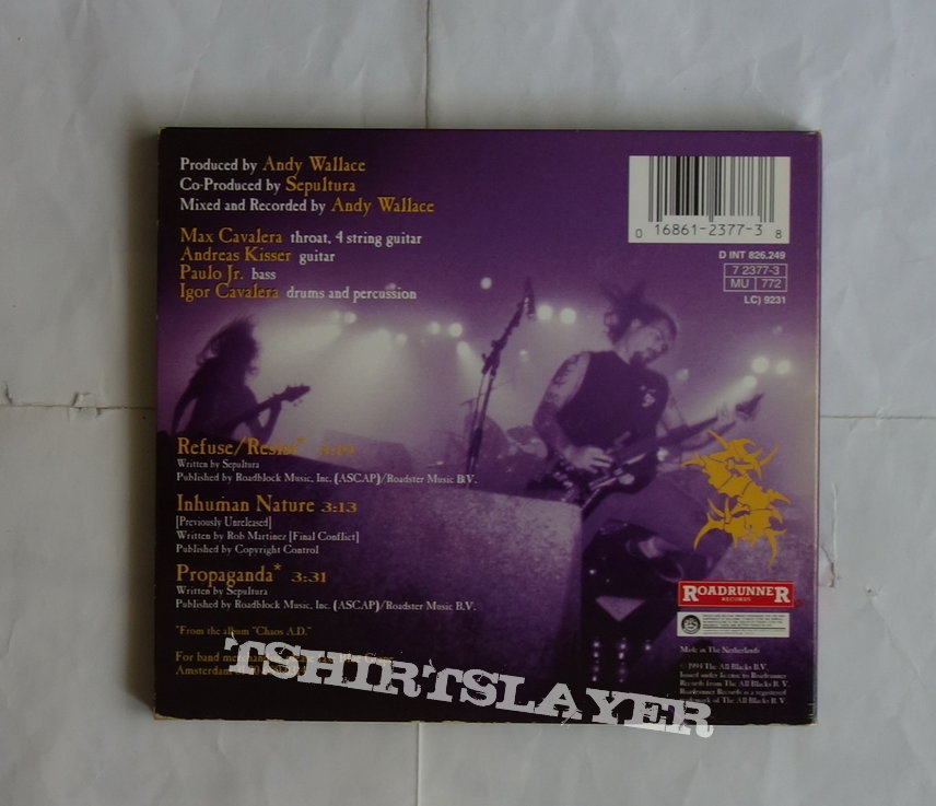 Sepultura - Refuse/Resist - Single CD Sepultura - Refuse/Resist - Single CD