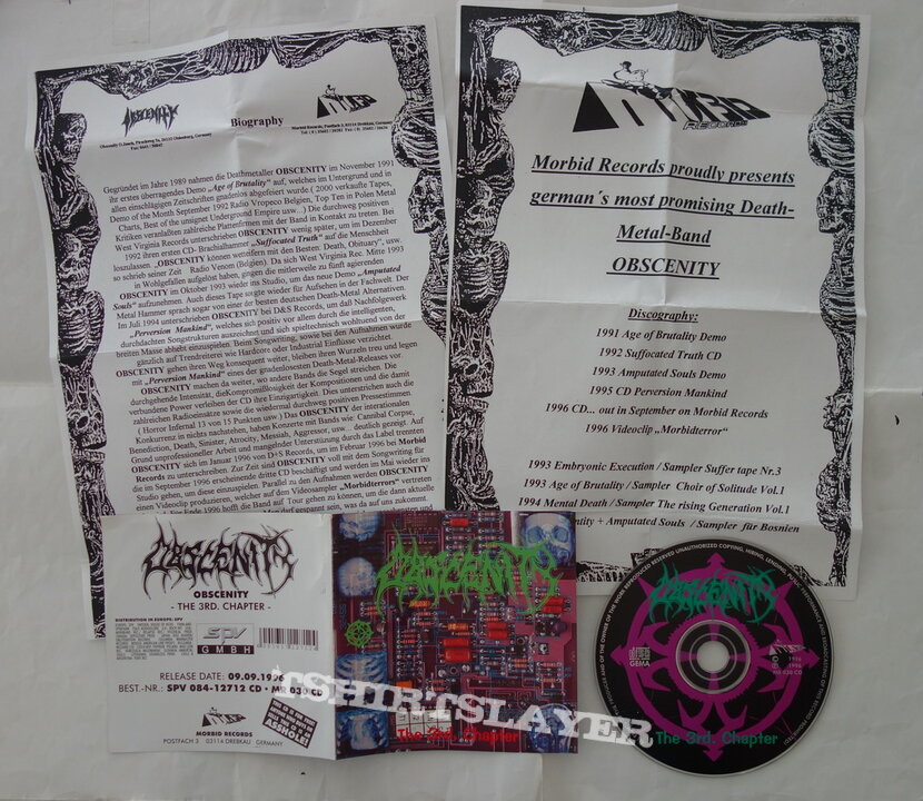 Obscenity – The 3rd Chapter - Promo CD