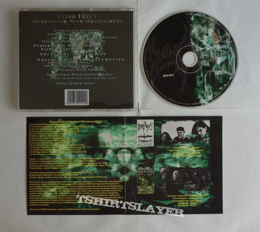 Dying Fetus - Infatuation With Malevolence - Re-release CD