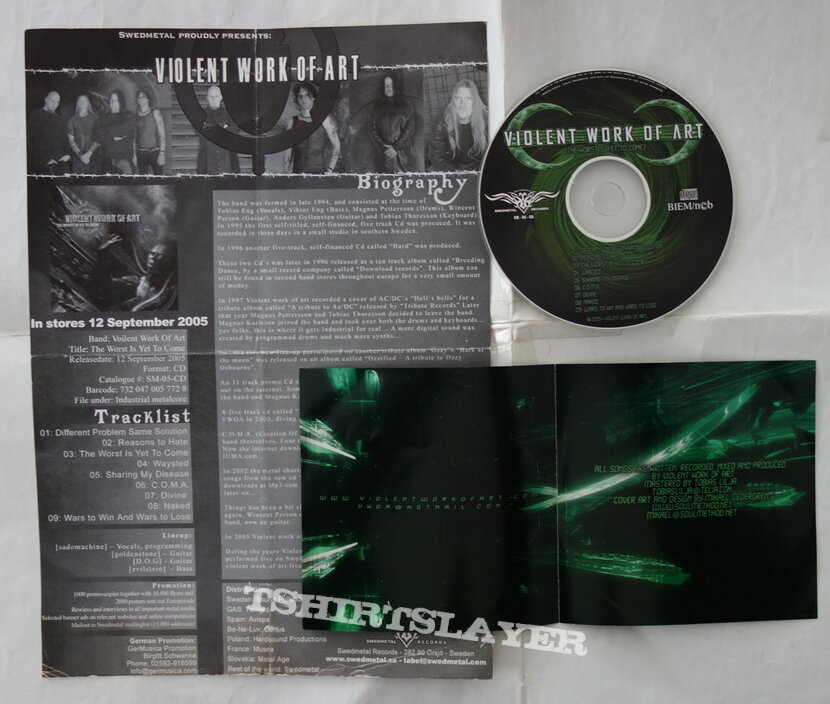 Violent Work Of Art – The Worst Is Yet To Come - Promo CD